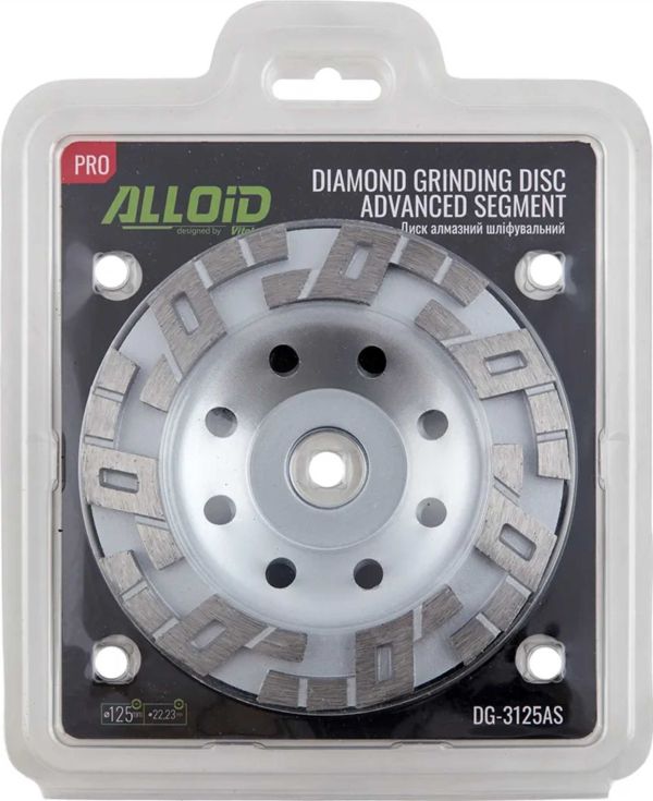 Алмазний диск шліфувальний ALLOID Pro 125мм Segment арт.DG-3125АS