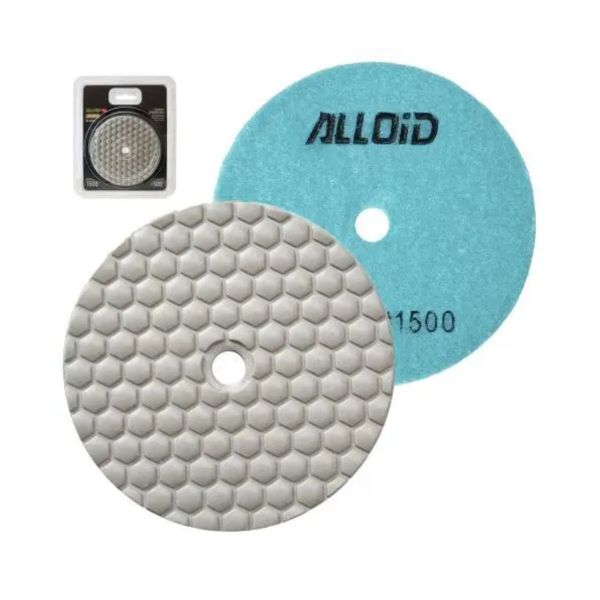 Алмазний круг шліфувальний ALLOID Pro на липучці HEXAGON 100мм зерно  1500