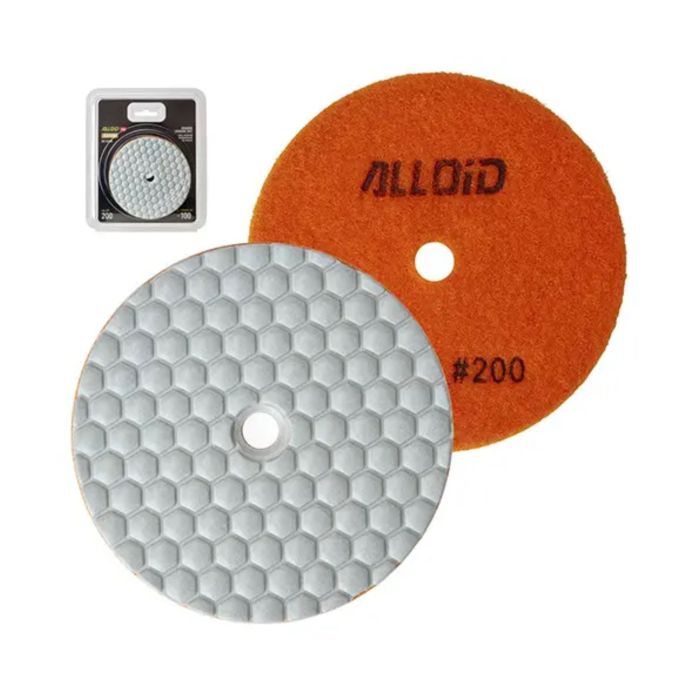 Алмазний круг шліфувальний ALLOID Pro на липучці HEXAGON 100мм зерно  200