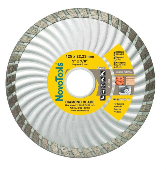 Алмазний круг LevTools 125*7*22,23 Турбо Волна арт.154-125-TW