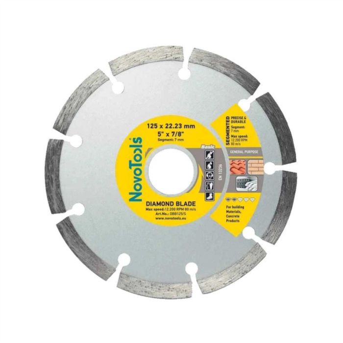 Алмазний круг  NovoTools  Basic 125 мм*7 мм*22,23 мм Сегмент