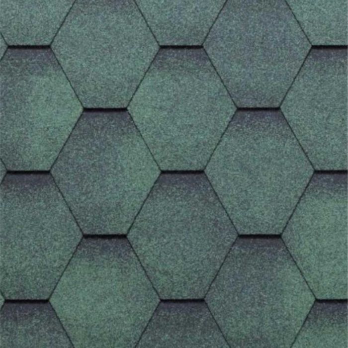 Бітумна черепиця Bardoline First Hexagonal зелений (2.9м2/уп)