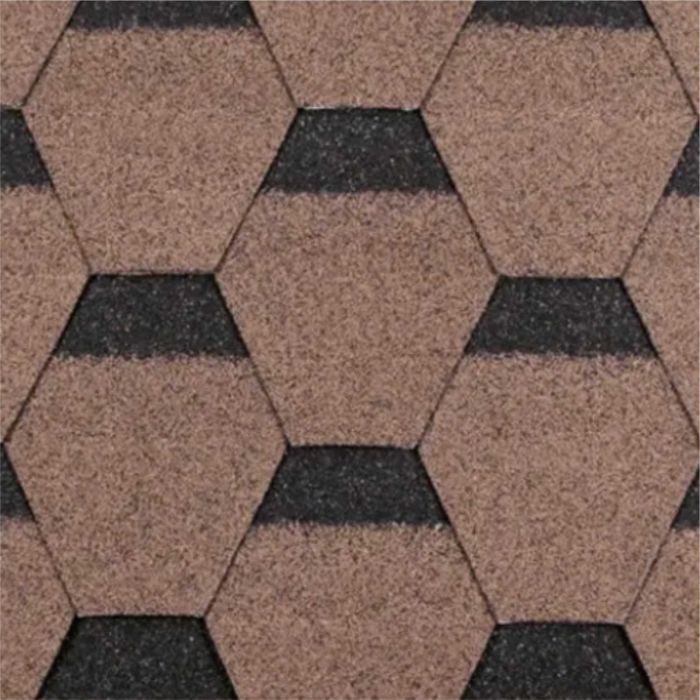 Бітумна черепиця Bardoline First Hexagonal коричневий (2.9м2/уп)