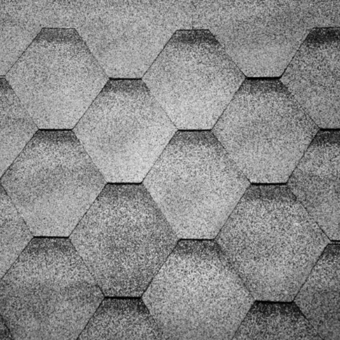 Бітумна черепиця Bardoline First Hexagonal сірий (2.9м2/уп)