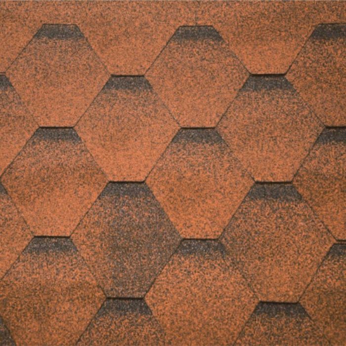 Бітумна черепиця Bardoline First Hexagonal червоний (2.9м2/уп)