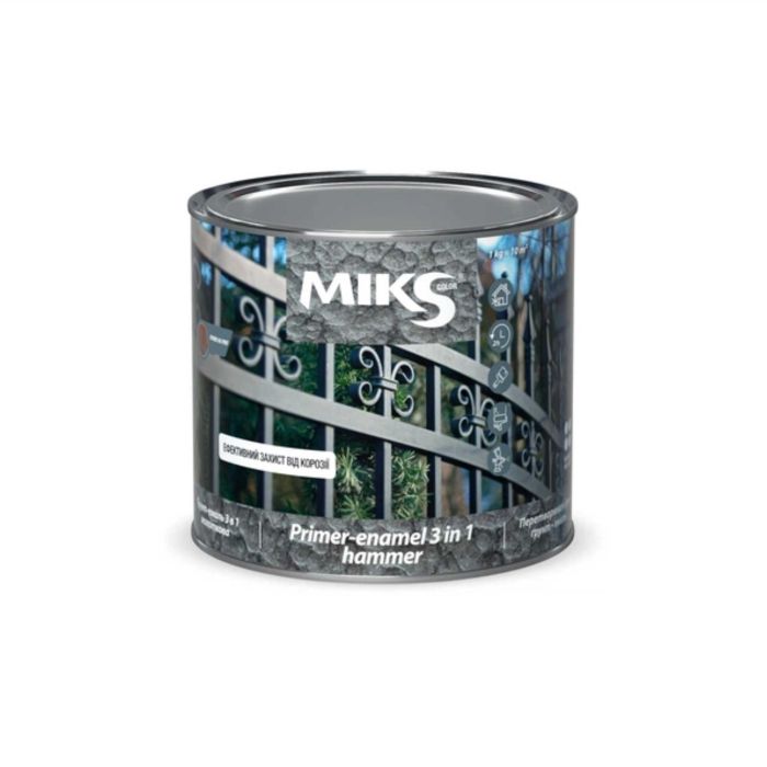 Грунт-емаль 3в1 молоткова ТМ "Miks color" бронза  0,65кг