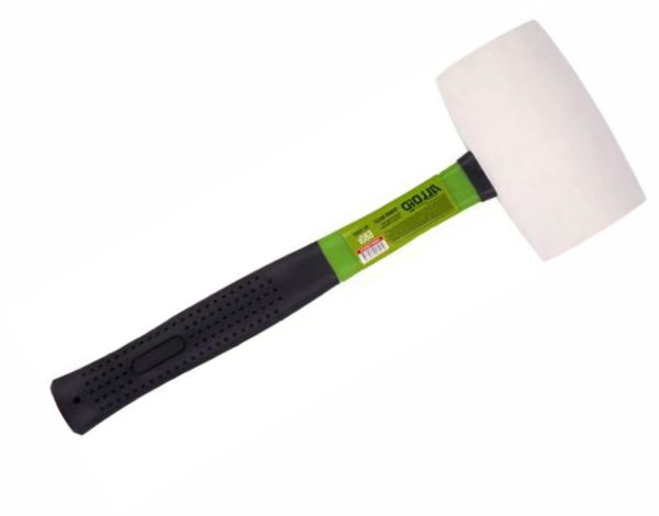 Киянка гумова 340 г (біла гума) ручка фіберглас Alloid арт.RM-15340F