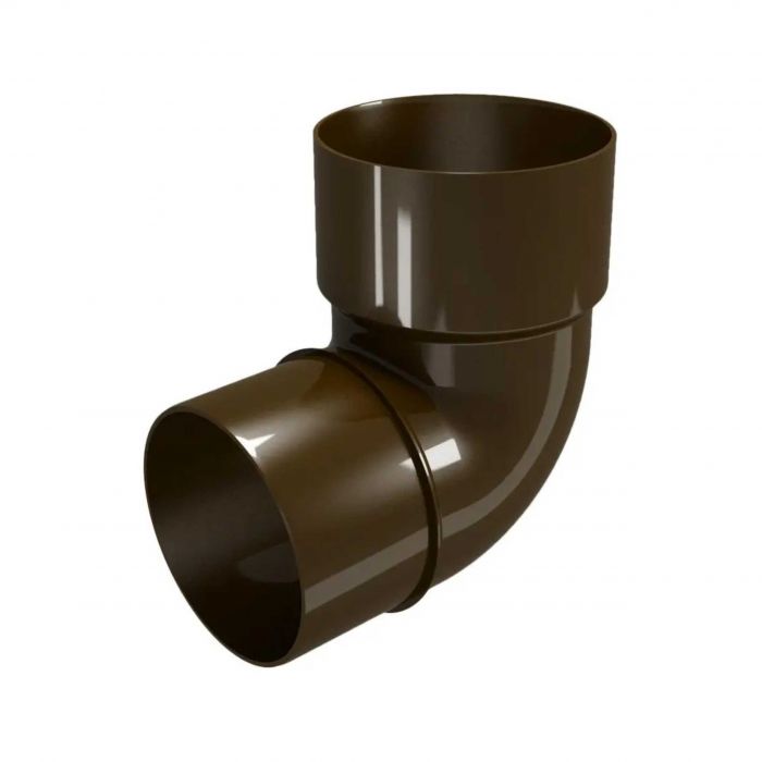 Коліно труби 87° DEVOREX Rainpipe 80 коричневий