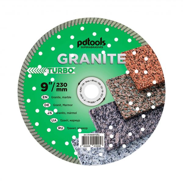 Круг алмазний PDTools 1A1R 230*2,6*10*22,2 Turbo Granite арт.810600TGRu