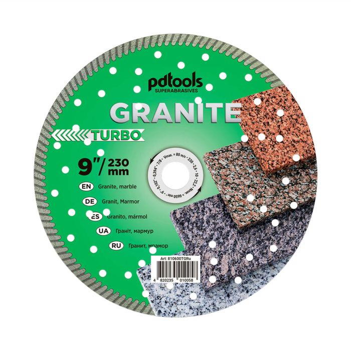 Круг алмазний PDTools 1A1R 230*2,6*10*22,2 Turbo Granite арт.810600TGRu
