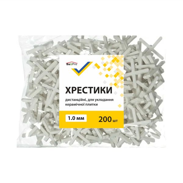 Плитка_Хрестики д/плитки 1.0мм (уп 200шт) BauPro