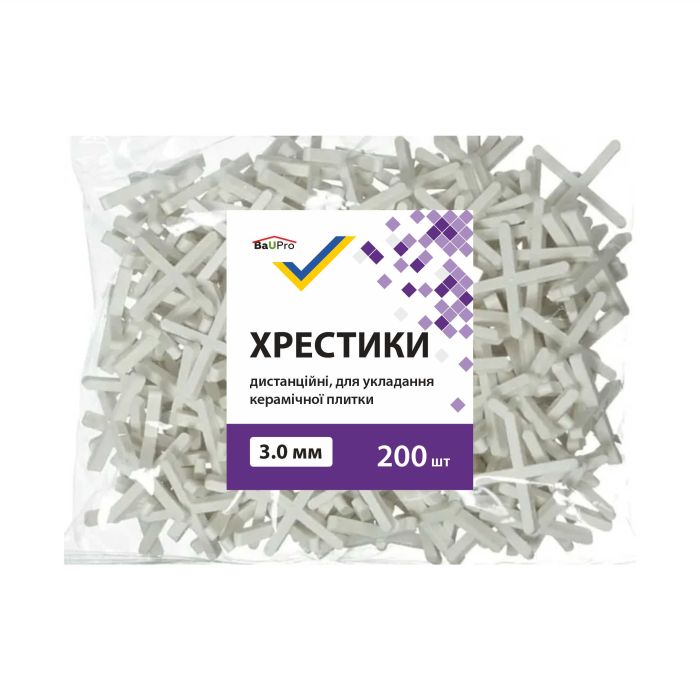 Плитка_Хрестики д/плитки 3.0мм (уп 200шт) BauPro