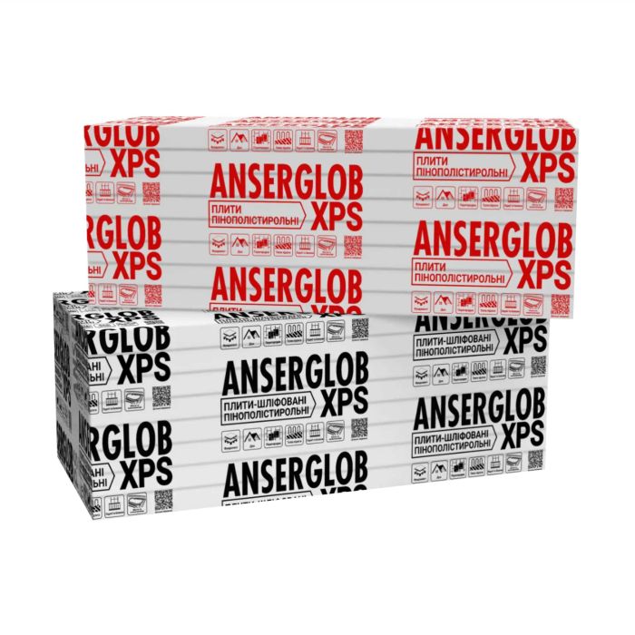Пінополістирол XPS ANSERGLOB 550x1200x 40 (0,66м2) 10шт/уп
