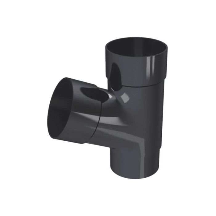 Трійник труби 67° DEVOREX Rainpipe 80 графіт
