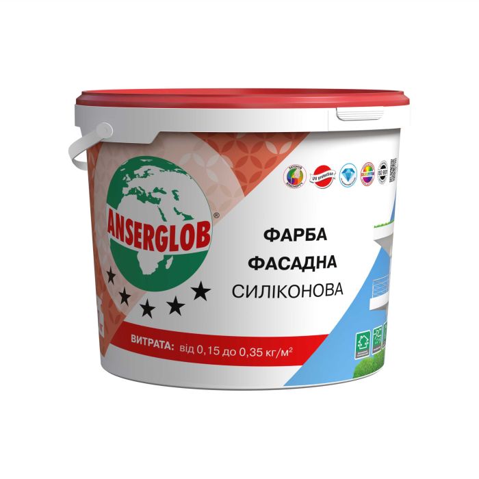 Фарба фасадна силіконова універсальна 15кг