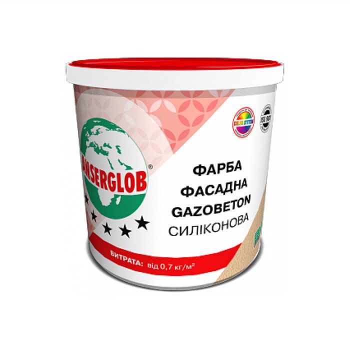 Фарба фасадна силіконова GAZOBETОN 14кг