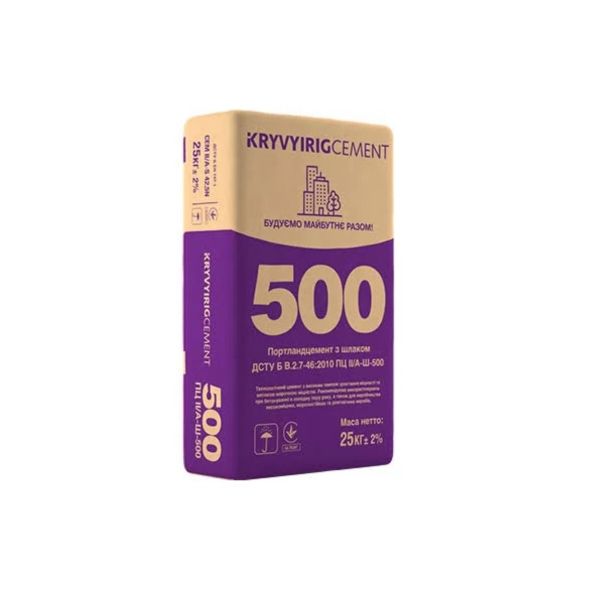 Цемент фасов Кривий Ріг ПЦ500 (25кг)