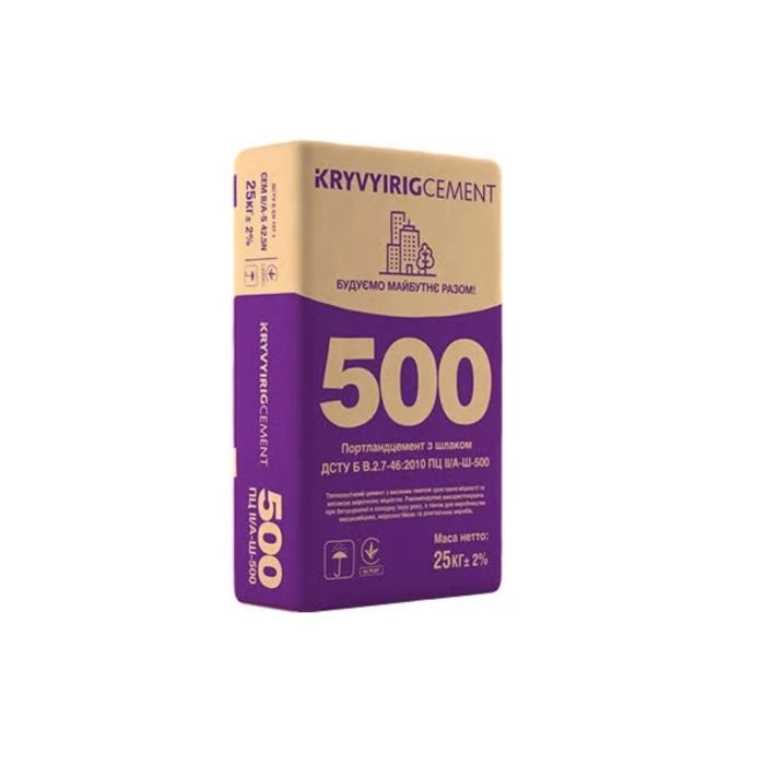 Цемент фасов Кривий Ріг ПЦ500 (25кг)