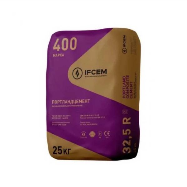Цемент фасов ПЦ II/Б-К-400Р-Н ІВАНО-ФРАНКІВСЬК (25кг)