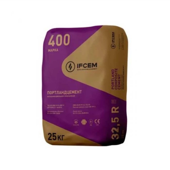 Цемент фасов ПЦ II/Б-К-400Р-Н ІВАНО-ФРАНКІВСЬК (25кг)