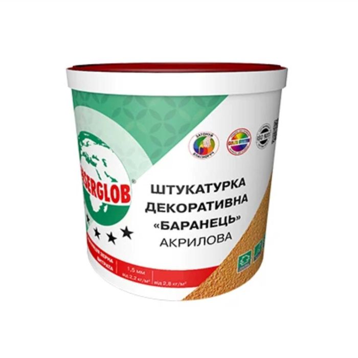 Штукатурка декоративна акрилова «Баранець»  25кг 2.0мм