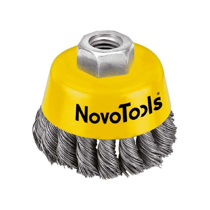 Щітка торцева NovoTools, плет. сталь, 100мм
