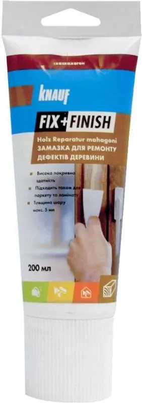 F+F  593524  Замазка д/дерева махагон 200мл Fix + Finish
