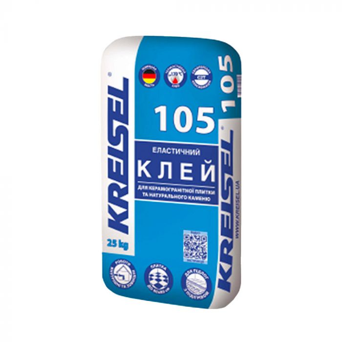 Клей д/плитки_105 Еластичний (25 кг)_KREISEL