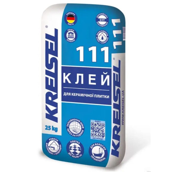 Клей д/плитки_111 Ceramic (25 кг)_KREISEL