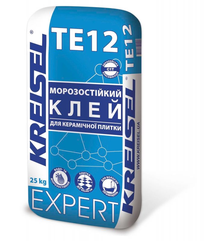 Клей д/плитки_TE12 Морозостійкий (25 кг)_EXPERT