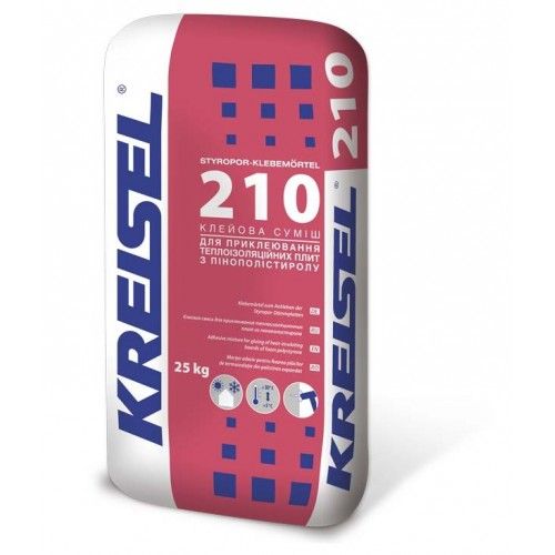 Клей д/утепл_210 Для пінополістир. (25 кг)_KREISEL