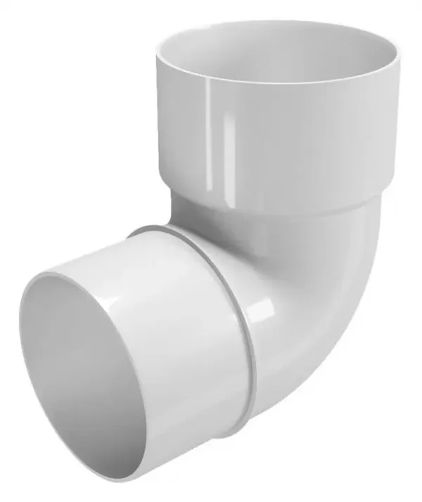 Коліно труби 87° DEVOREX Rainpipe 80 білий