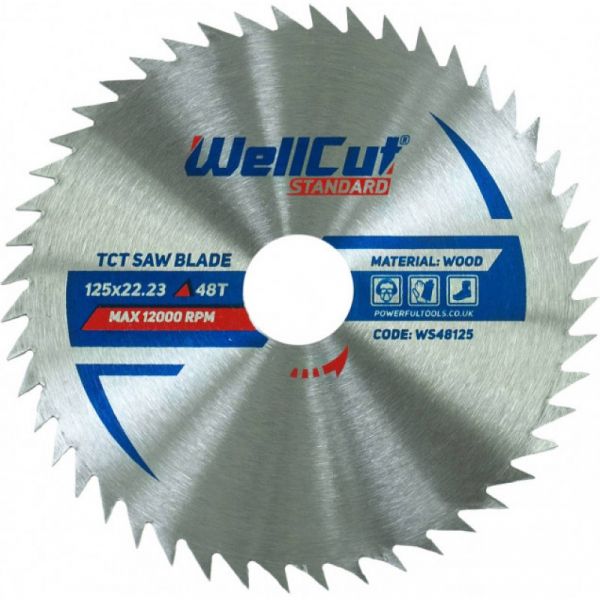 Пильний диск WellCut Standart 125х22,23 48Т б/н