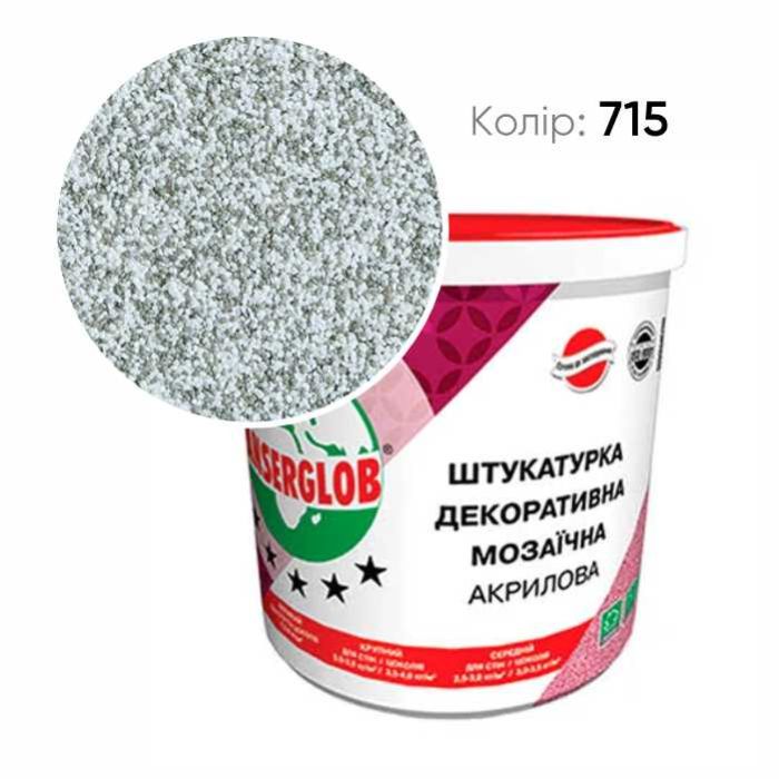 Штукатурка декоративная акриловая мозаичная  25кг (№715)