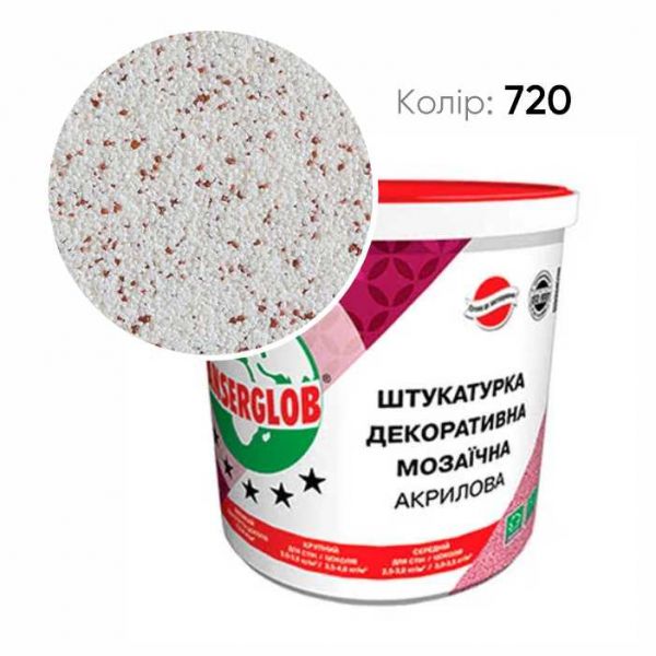 Штукатурка декоративная акриловая мозаичная  25кг (№720)