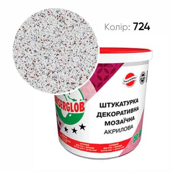 Штукатурка декоративная акриловая мозаичная  25кг (№724)