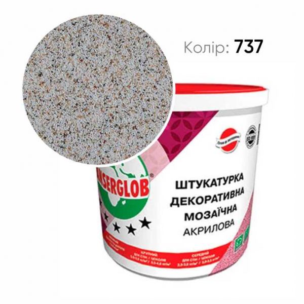Штукатурка декоративная акриловая мозаичная   5кг (№737)