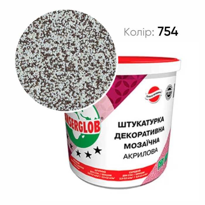 Штукатурка декоративная акриловая мозаичная  25кг (№754)
