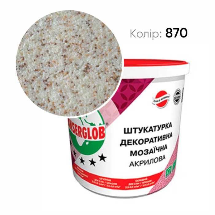 Штукатурка декоративная акриловая мозаичная  25кг (№870)