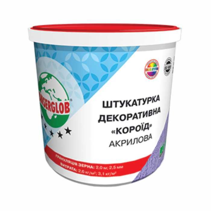 Штукатурка декоративна силіконова «Короїд» (біла)  25кг 2,0мм