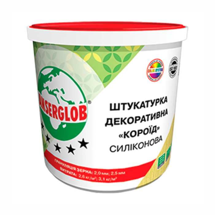 Штукатурка декоративна акрилова «Короїд» (біла)  25 кг 2,5 мм