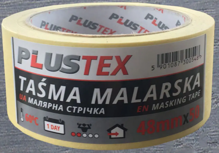 Стрічка малярна PLUSTEX 48мм*50м